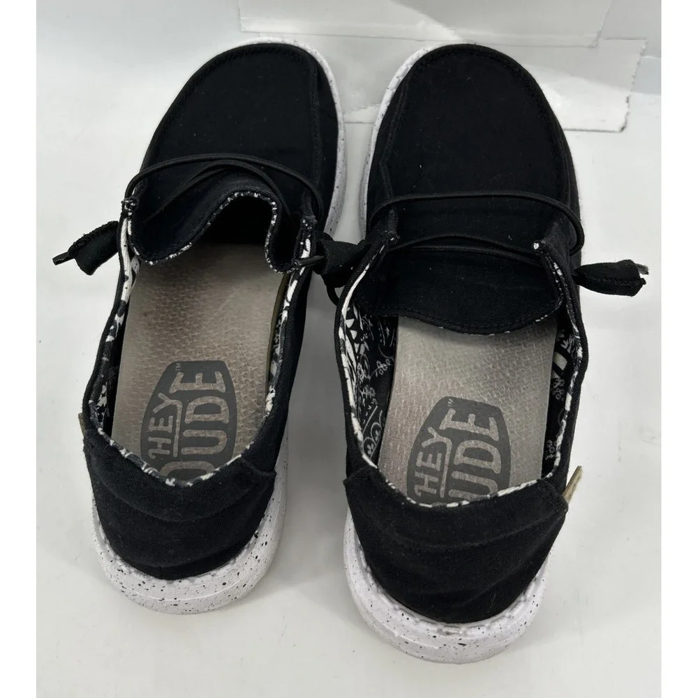 Hey Dude Wally Slip On Comfort Shoes Black Odyssey Kids‎ Size 6